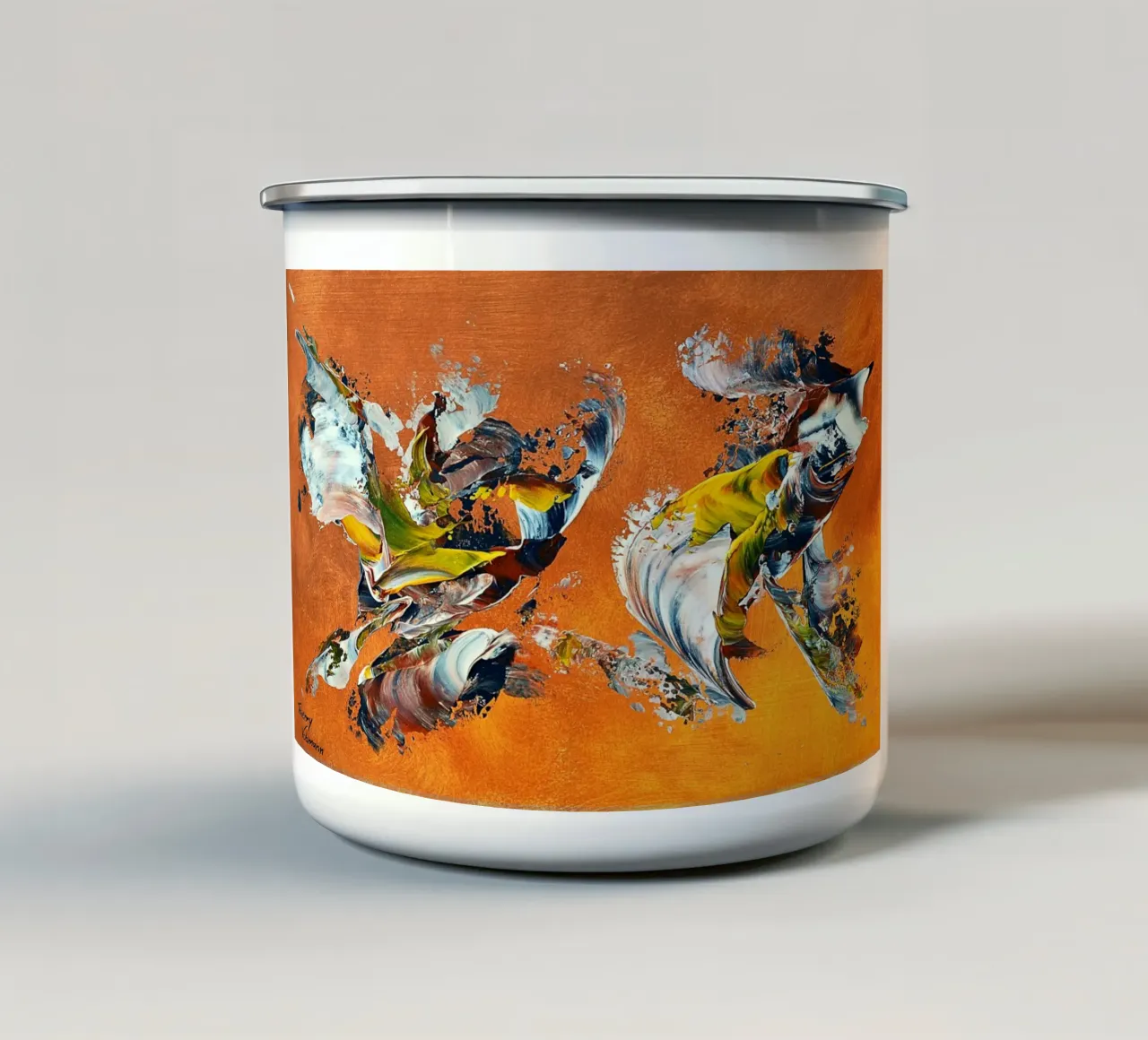 IDEAL GIFT 112 tazza in smalto da Thierry Vobmann Abstract painting