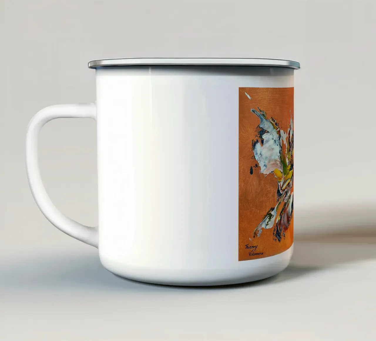 IDEAL GIFT 112 tazza in smalto da Thierry Vobmann Abstract painting