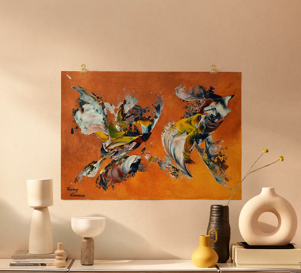 IDEAL GIFT 112 poster con telaio in plastica da Thierry Vobmann Abstract painting