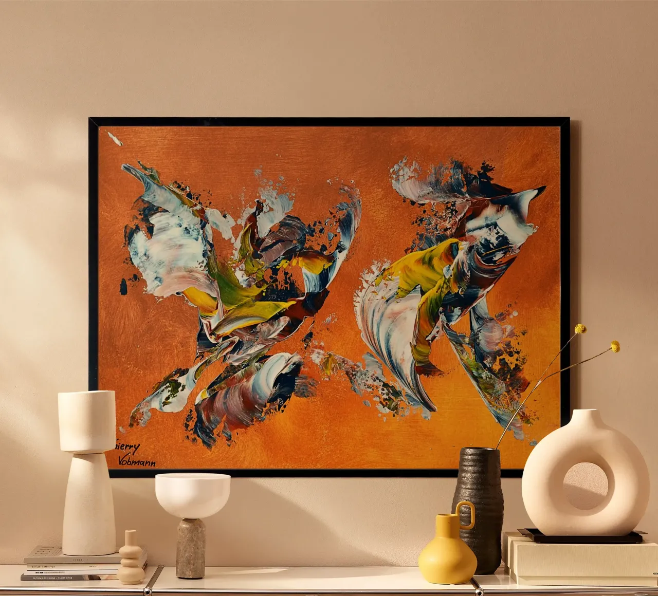 IDEAL GIFT 112 poster con telaio in plastica da Thierry Vobmann Abstract painting
