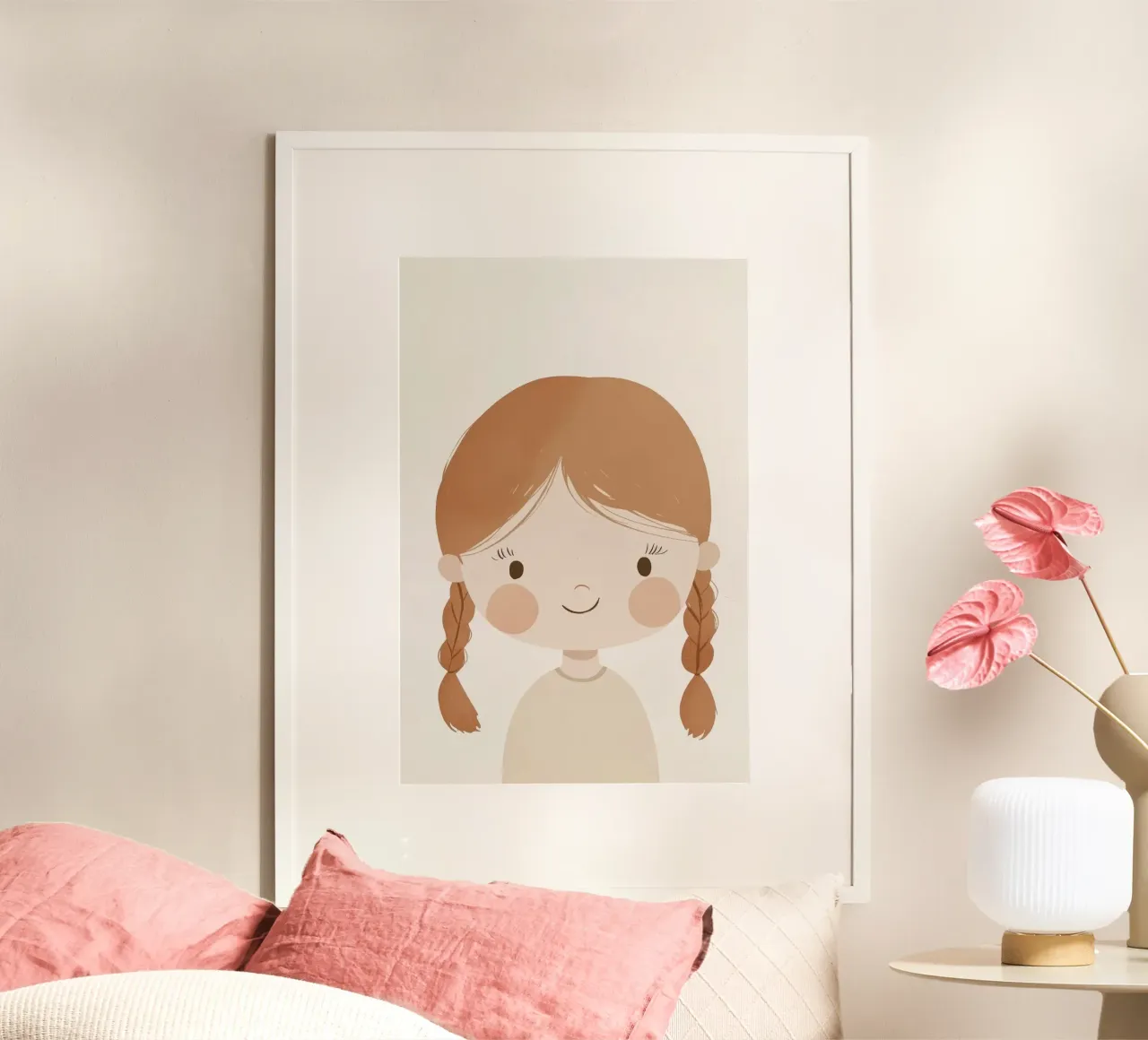 Poster per la cameretta, arte da parete per la stanza dei bambini, bambola per la stanza delle bambine poster con telaio in plastica da Little Lola