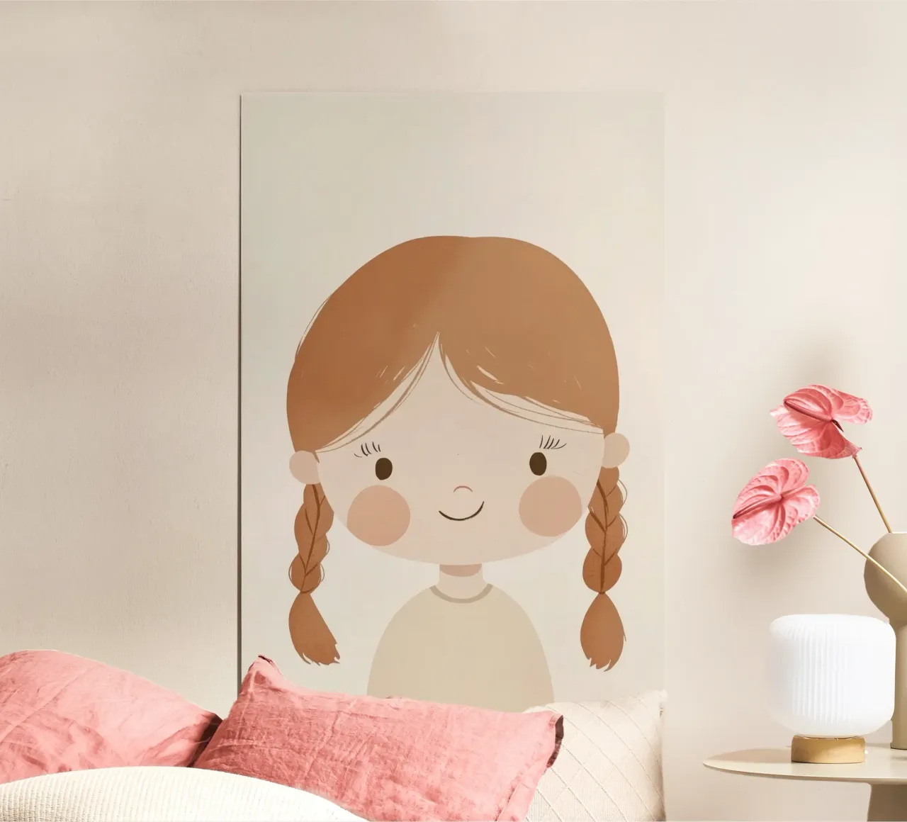 Poster per la cameretta, arte da parete per la stanza dei bambini, bambola per la stanza delle bambine poster con telaio in plastica da Little Lola