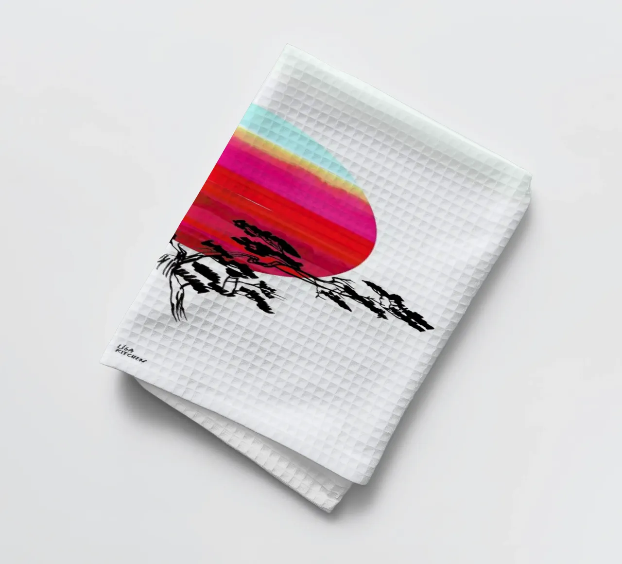 Japanese Sun tea towel by Liga Kitchen