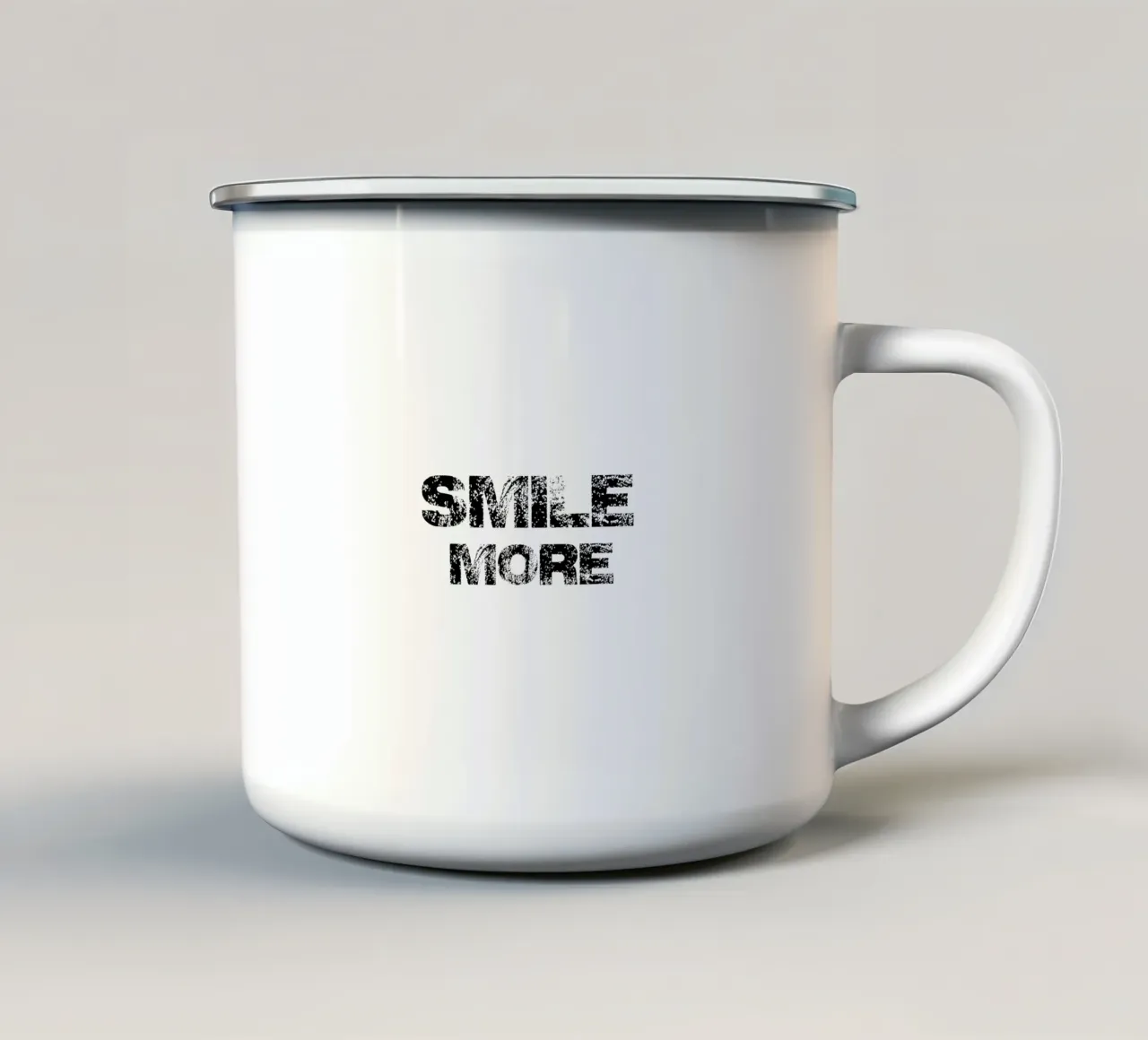 Tipografia Smile More tazza in smalto da YV TYPOGRAPHY