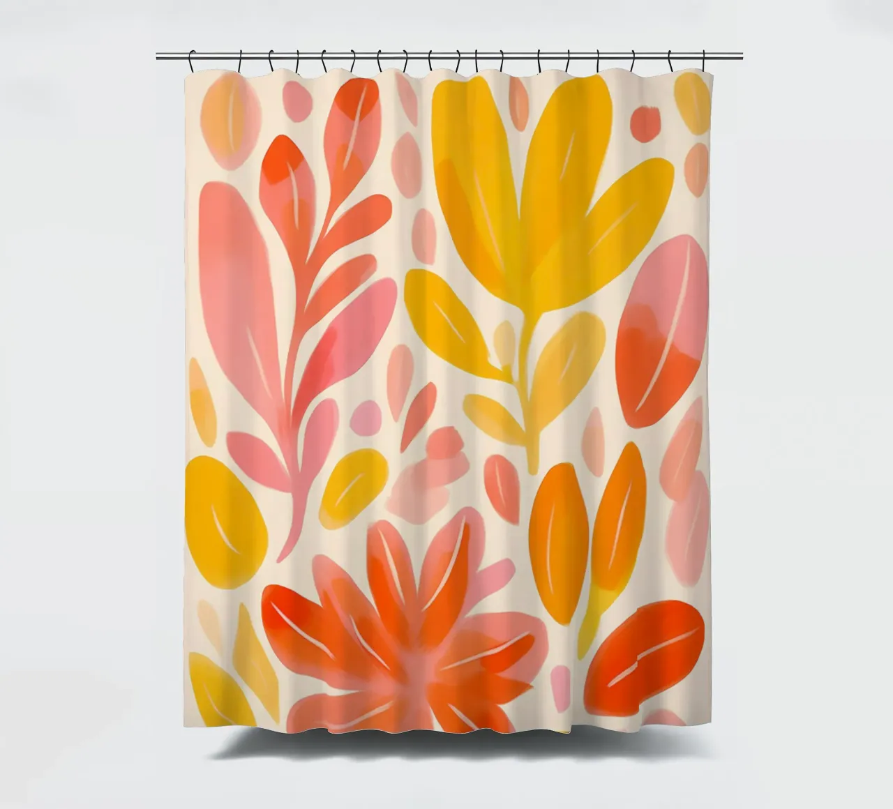 Wonderfully sunny carambola pattern shower curtain by Autofocus