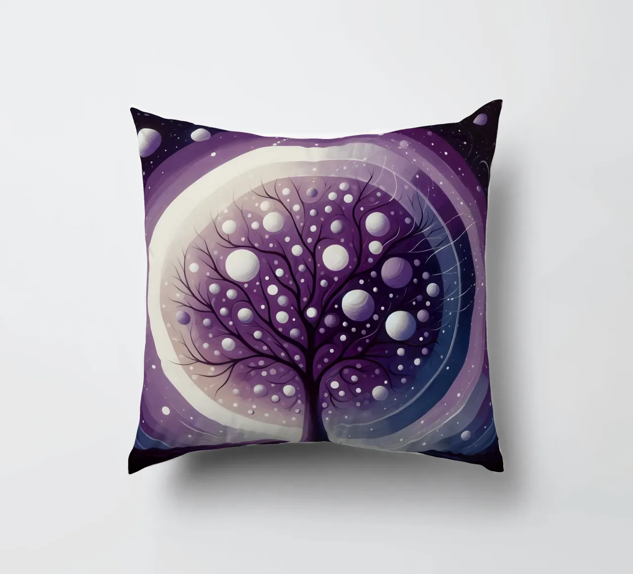 Baum - lilac decorative cushion by spiritual