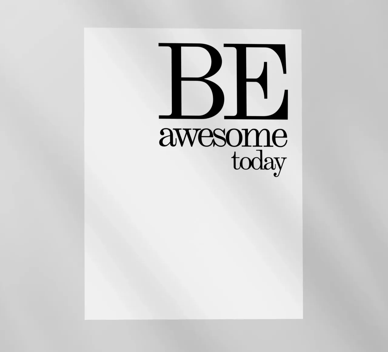 Be Awesome Today La tipografia è semplice pellicola backlit da YV TYPOGRAPHY