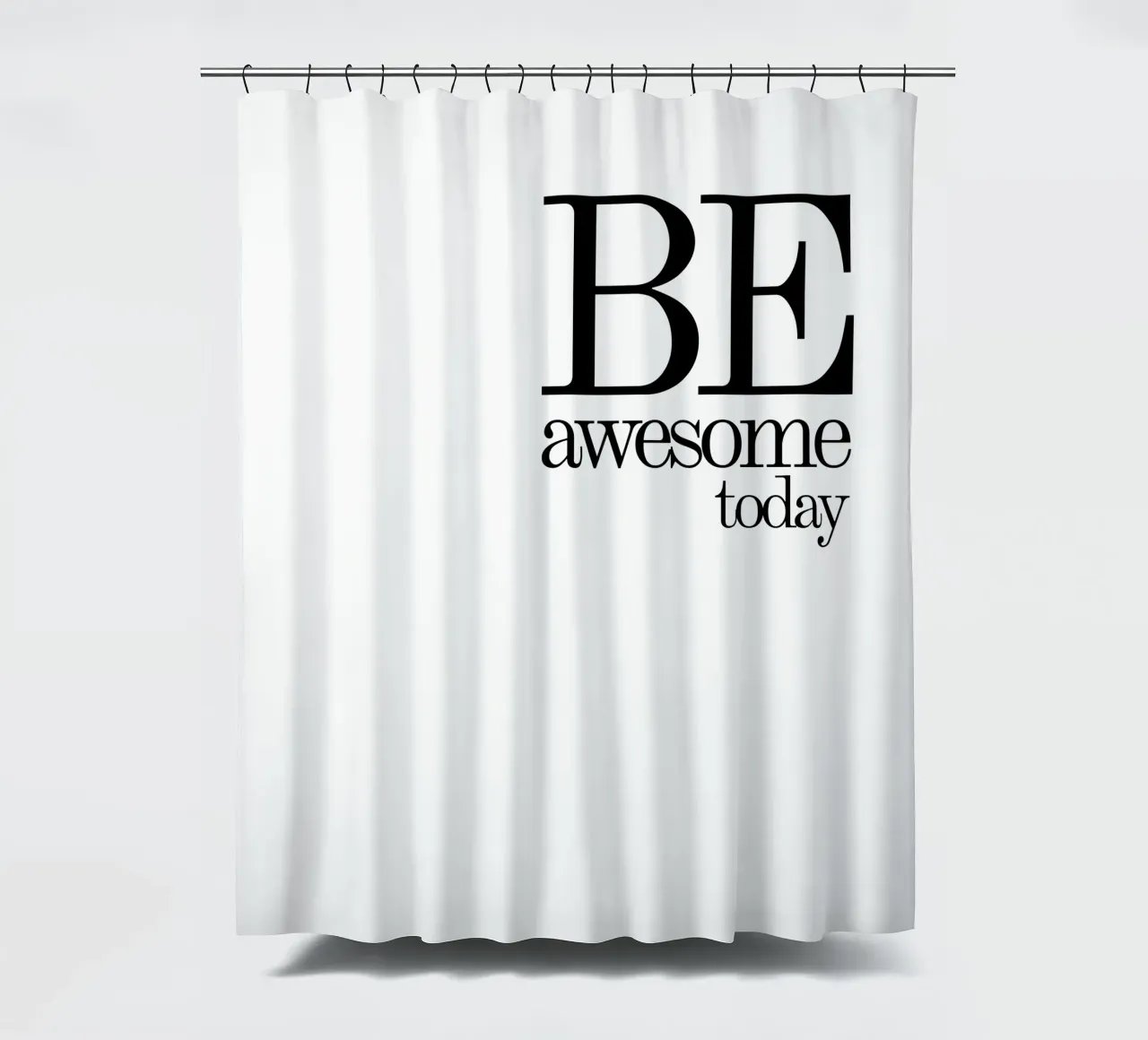 Be Awesome Today La tipografia è semplice tenda da doccia da YV TYPOGRAPHY