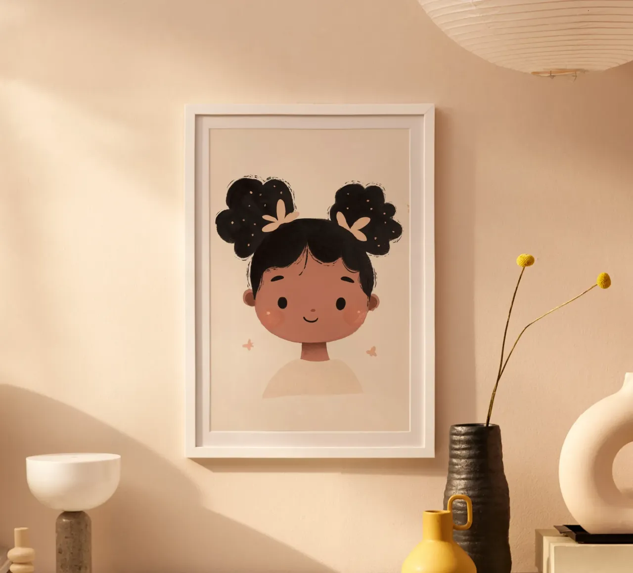 Poster per la cameretta dei bambini, illustrazione pastello per bambini poster con telaio in alluminio da Little Lola