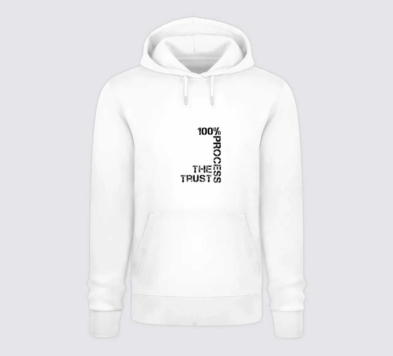 Fiducia nel processo 100% tipografia felpa con cappuccio da YV TYPOGRAPHY