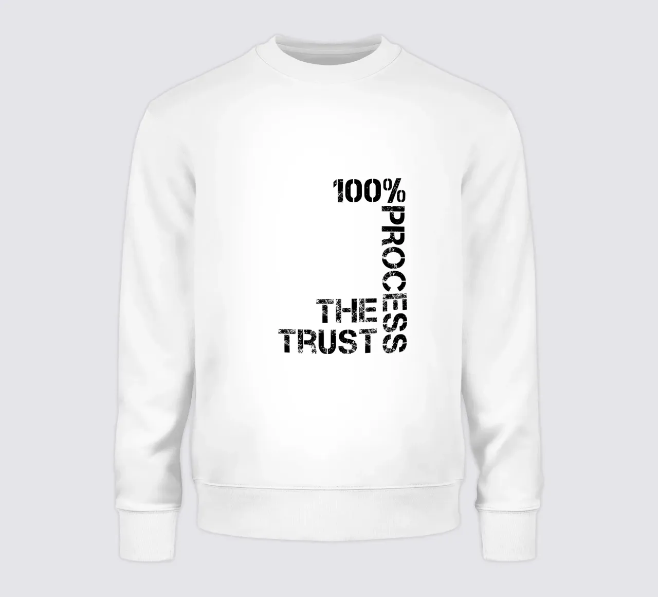 Fiducia nel processo 100% tipografia felpa da YV TYPOGRAPHY