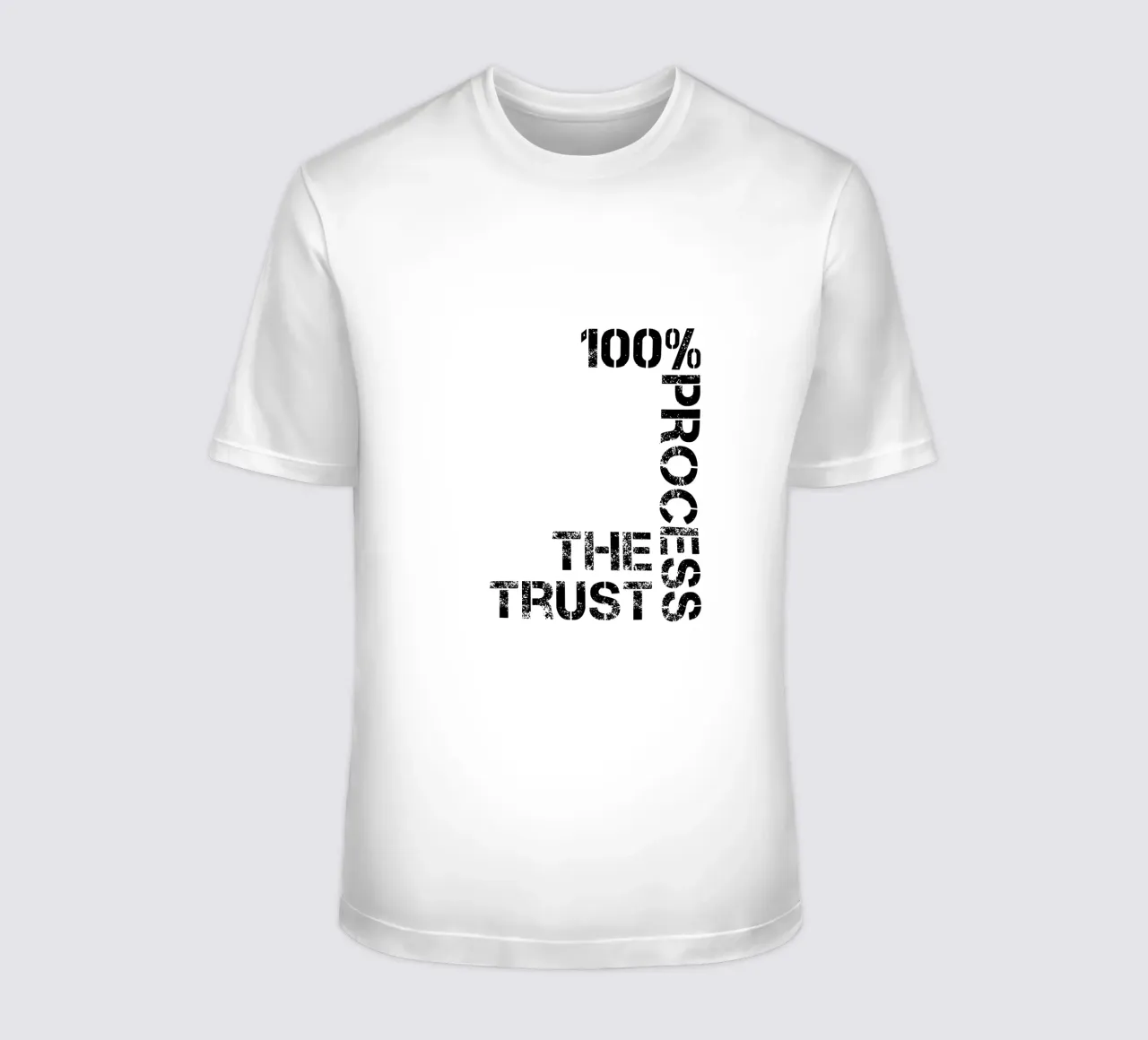 Fiducia nel processo 100% tipografia t-shirt da YV TYPOGRAPHY