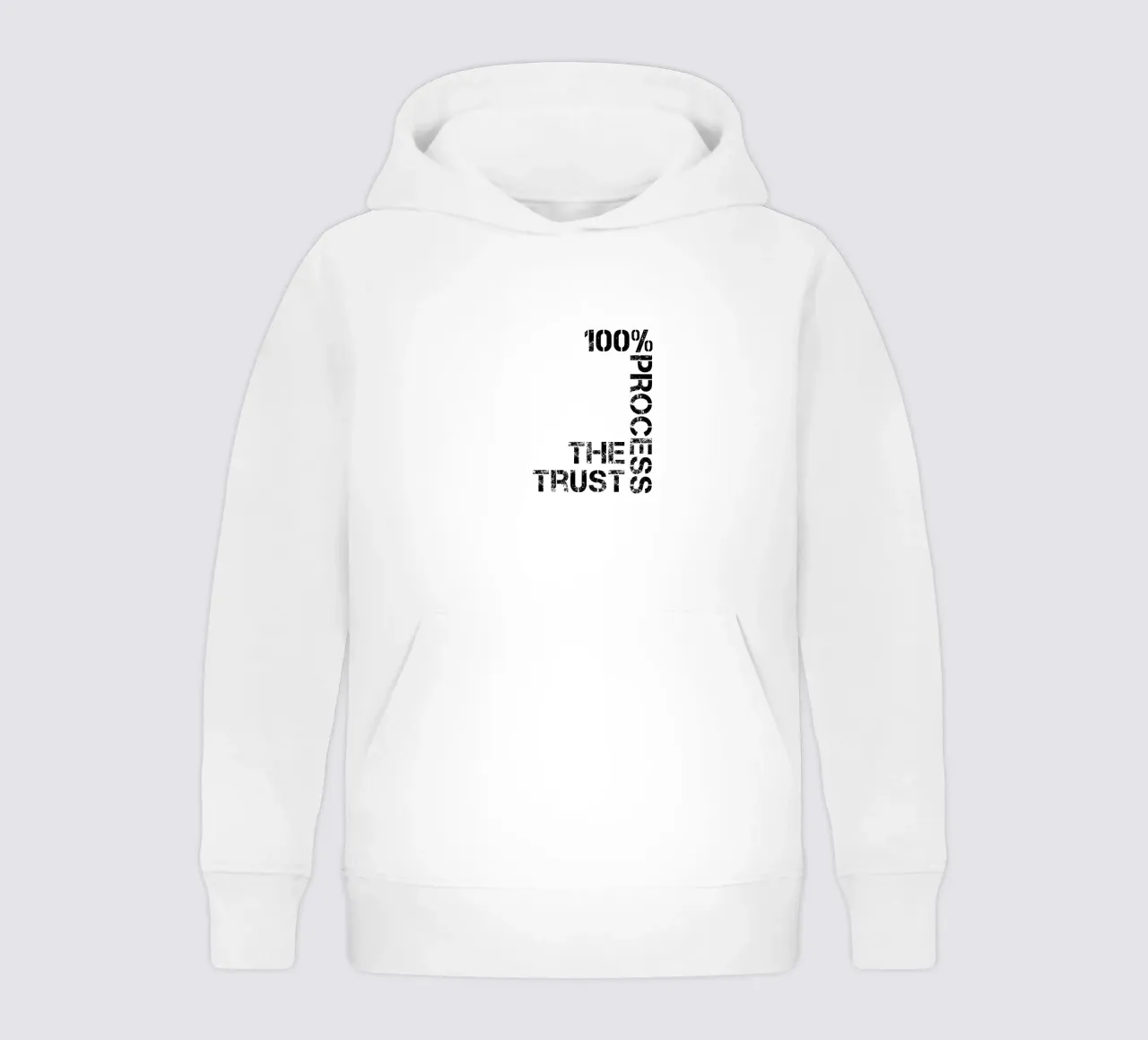 Trust The Process 100% Typography kids hoodie by YV TYPOGRAPHY