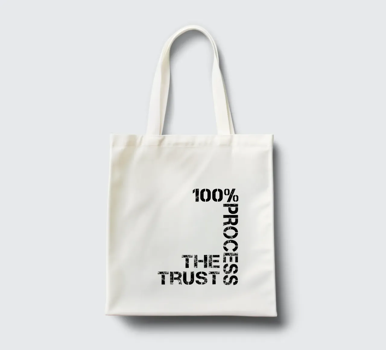 Fiducia nel processo 100% tipografia borsa in juta da YV TYPOGRAPHY