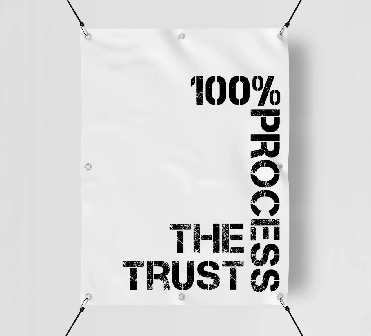 Fiducia nel processo 100% tipografia telo in pvc da YV TYPOGRAPHY