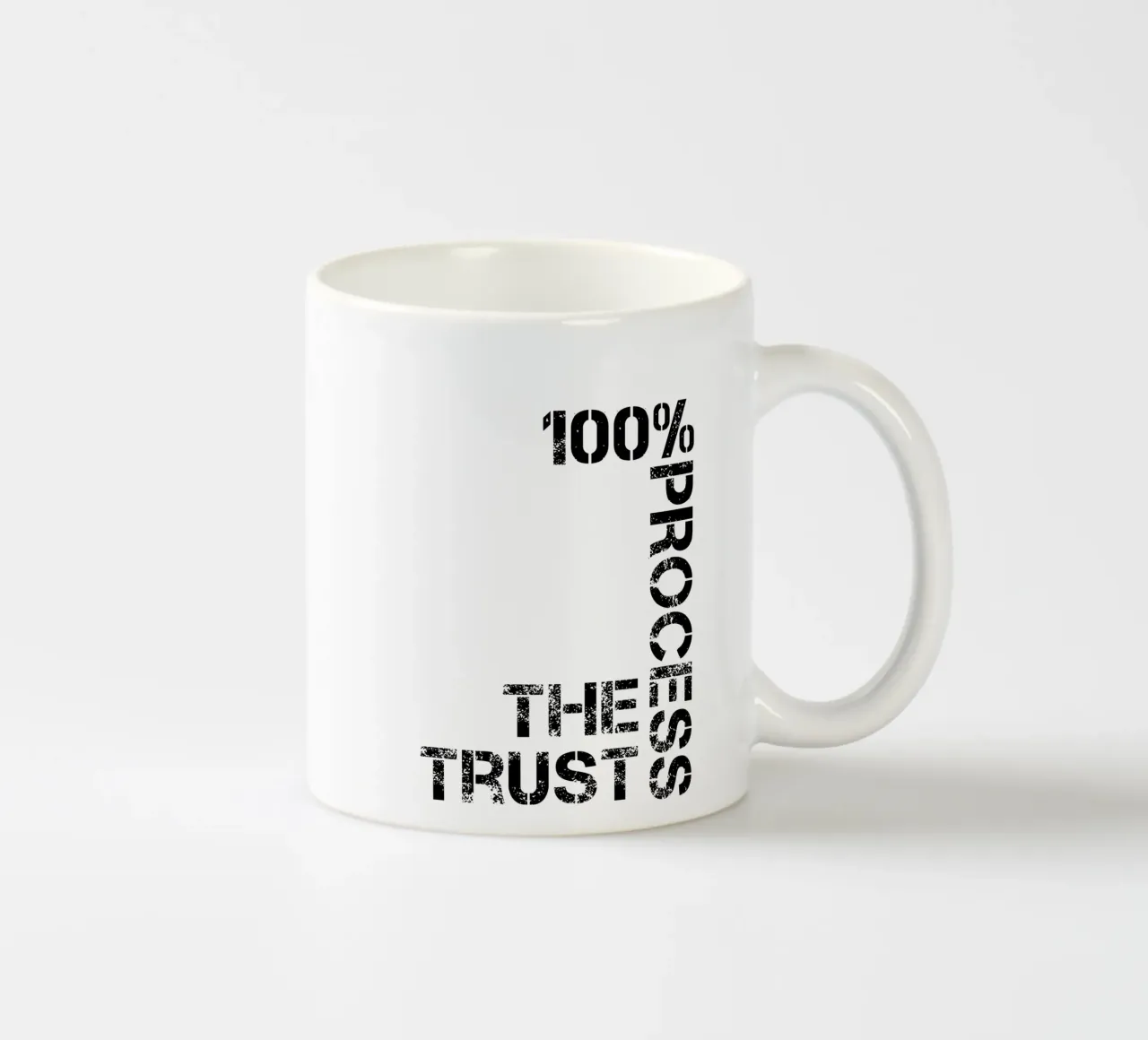 Fiducia nel processo 100% tipografia tazza in ceramica da YV TYPOGRAPHY