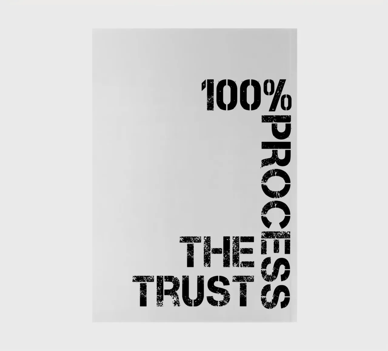 Trust The Process 100% Typography notebook by YV TYPOGRAPHY