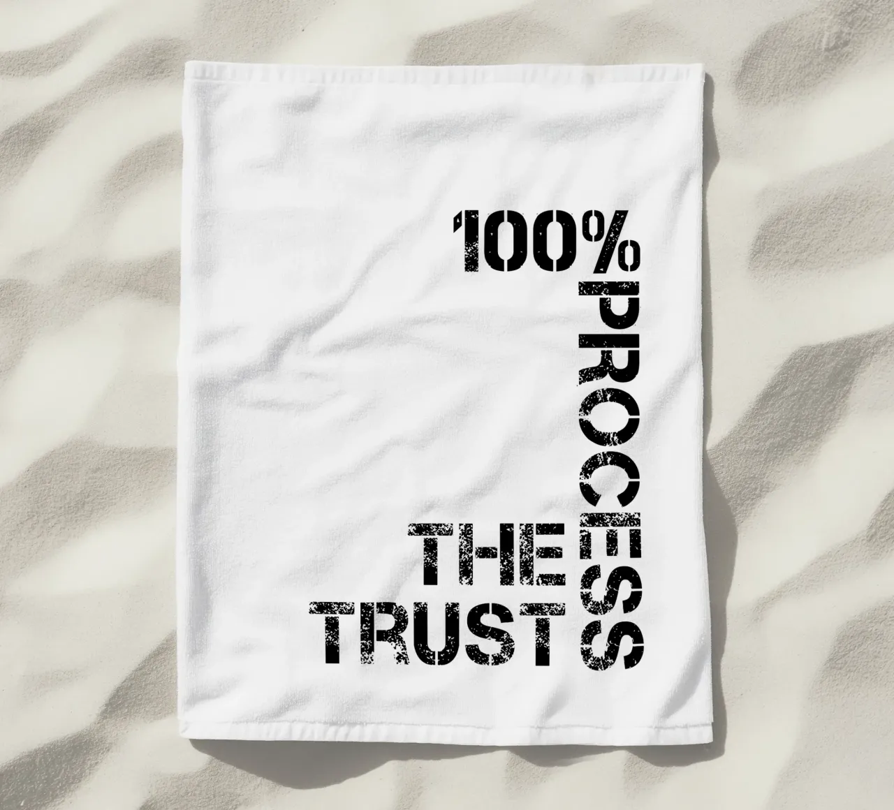 Fiducia nel processo 100% tipografia telo mare da YV TYPOGRAPHY