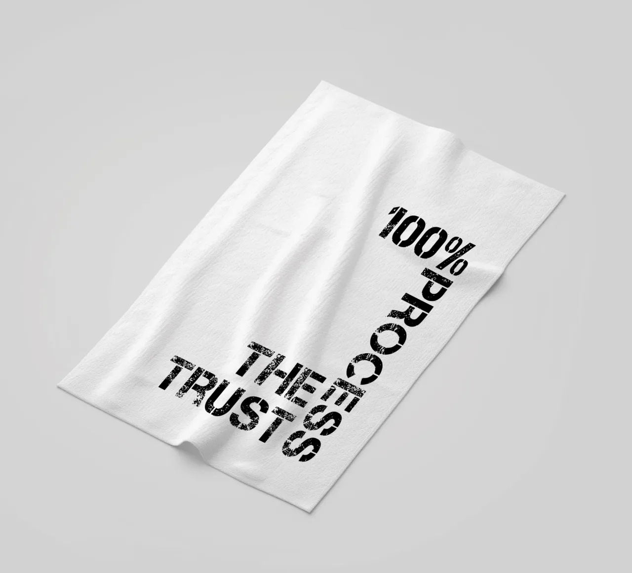 Fiducia nel processo 100% tipografia telo mare da YV TYPOGRAPHY