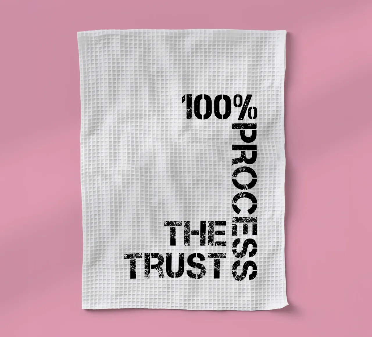 Trust The Process 100% Typography torchon de YV TYPOGRAPHY