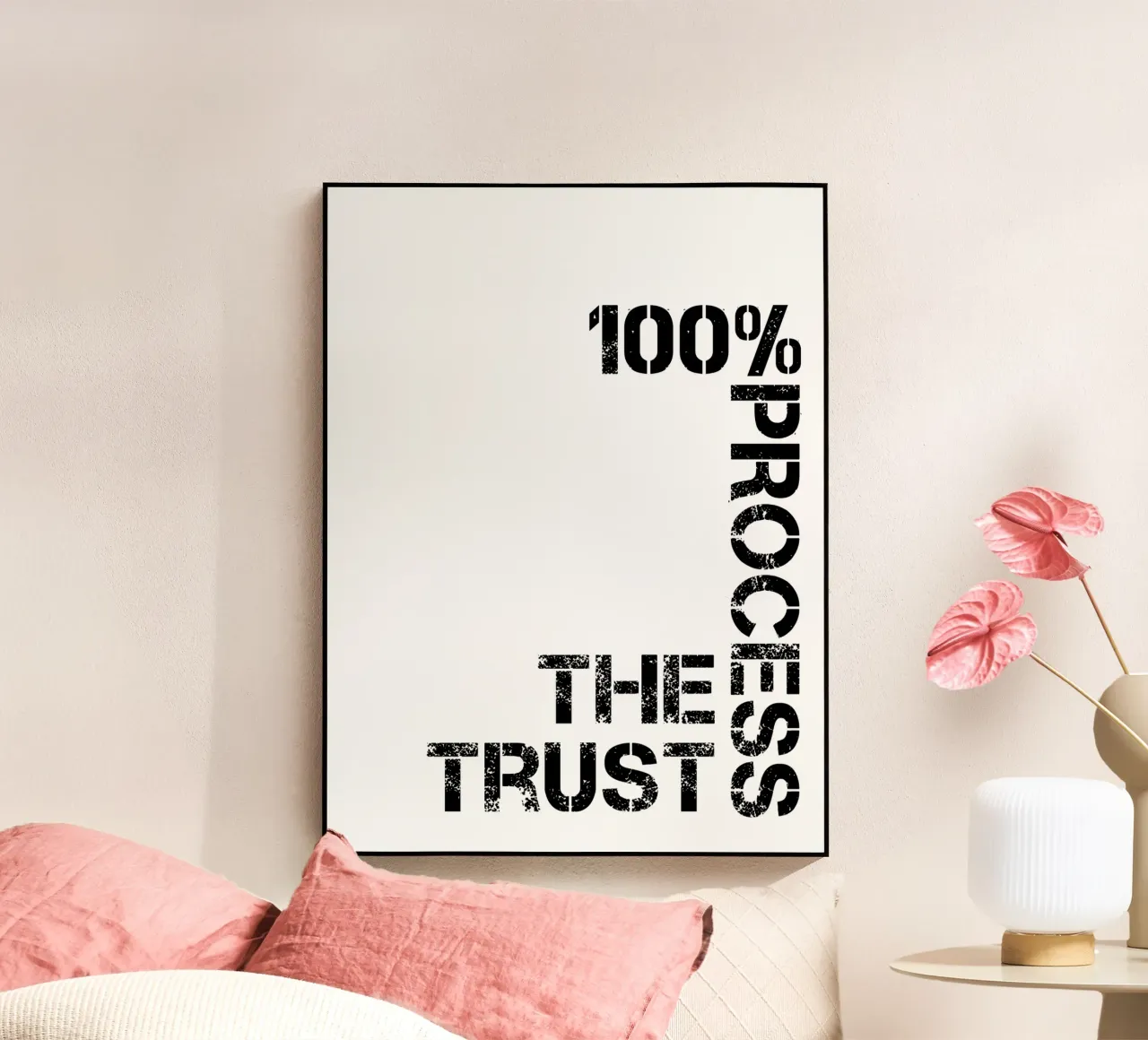 Fiducia nel processo 100% tipografia plexiglass da YV TYPOGRAPHY
