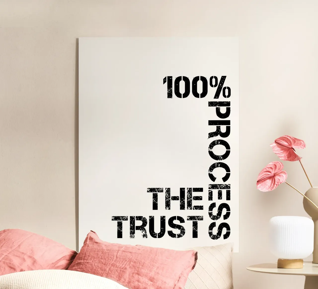 Fiducia nel processo 100% tipografia plexiglass da YV TYPOGRAPHY