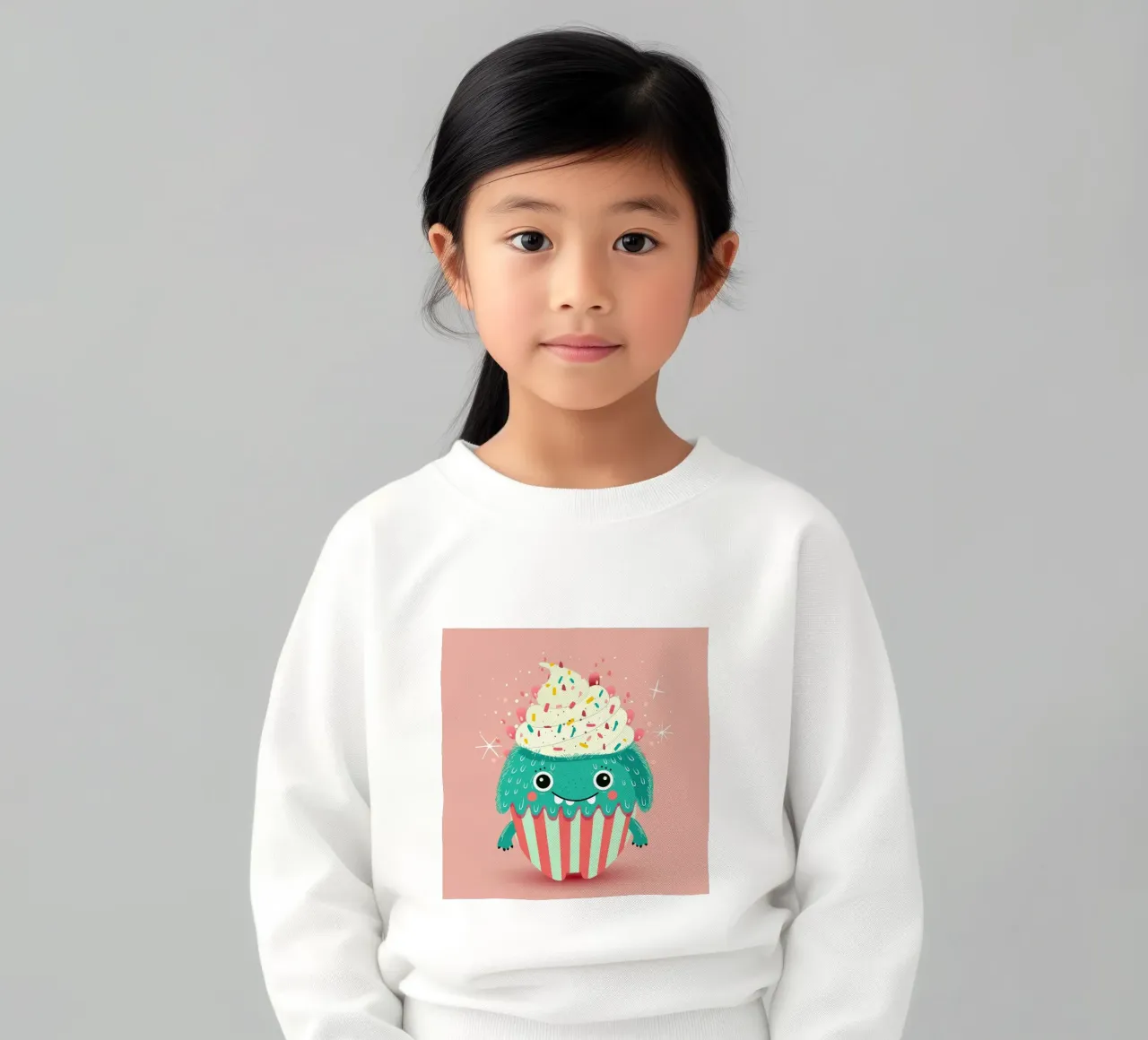 Un simpatico mostro di cupcake - dolce e giocoso felpa bambino da namosh
