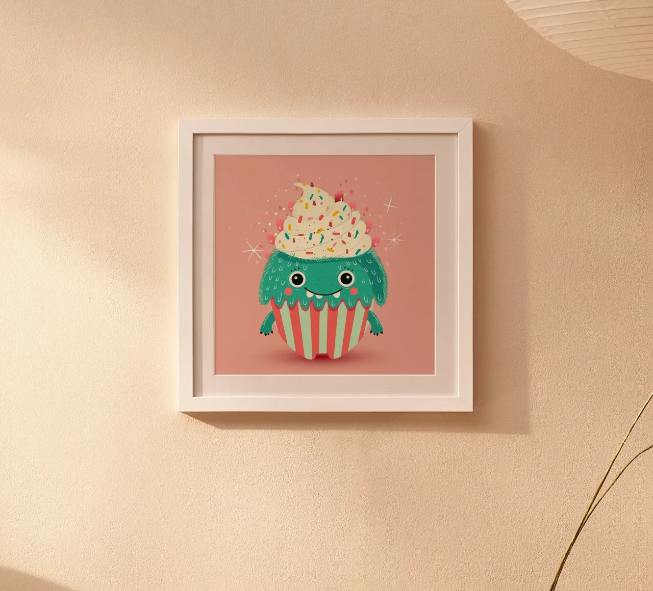 Un simpatico mostro di cupcake - dolce e giocoso poster da namosh