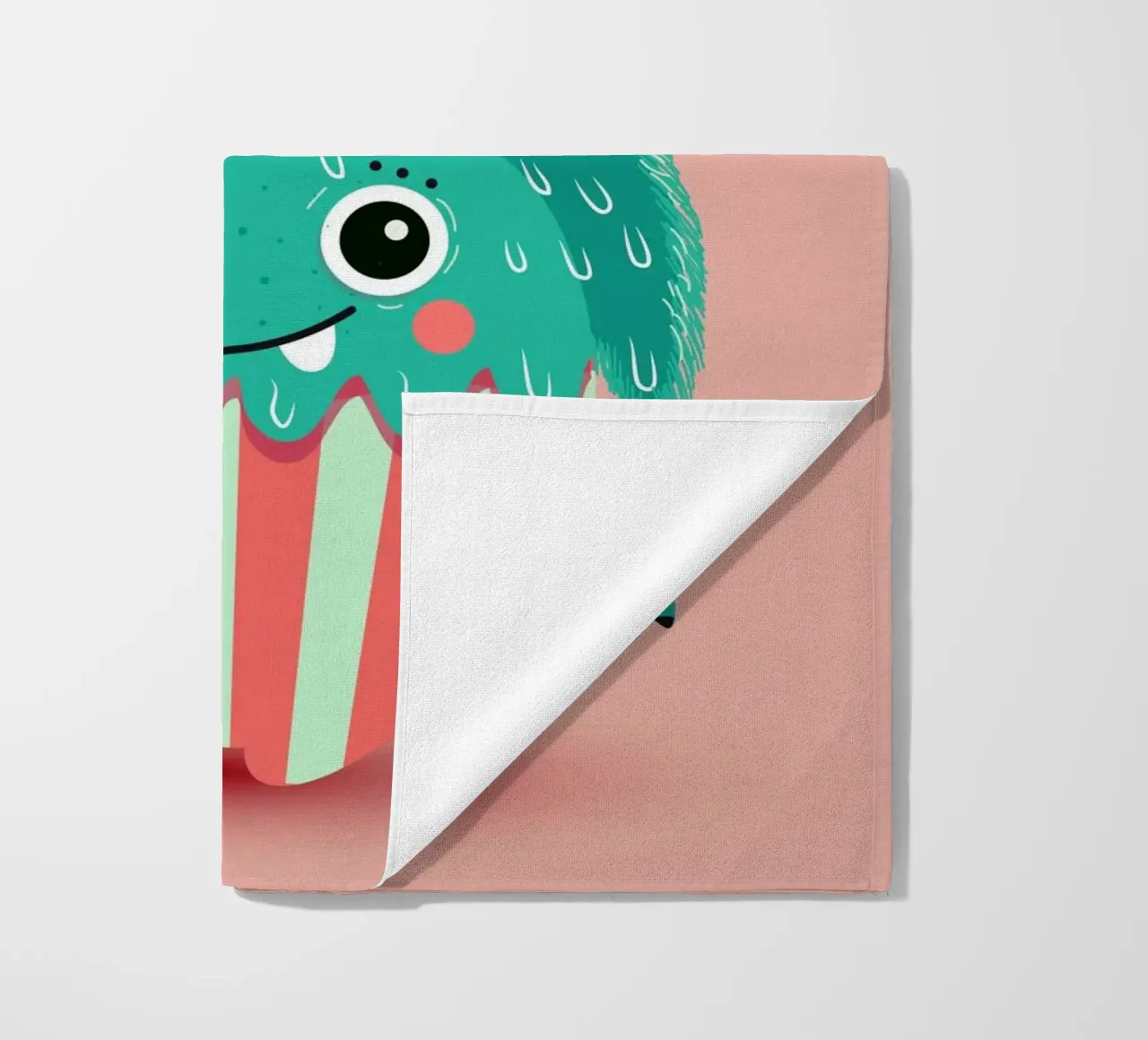 Un simpatico mostro di cupcake - dolce e giocoso telo mare da namosh