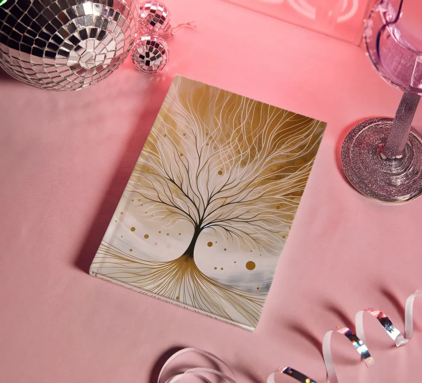 Tree - gold notebook by spiritual