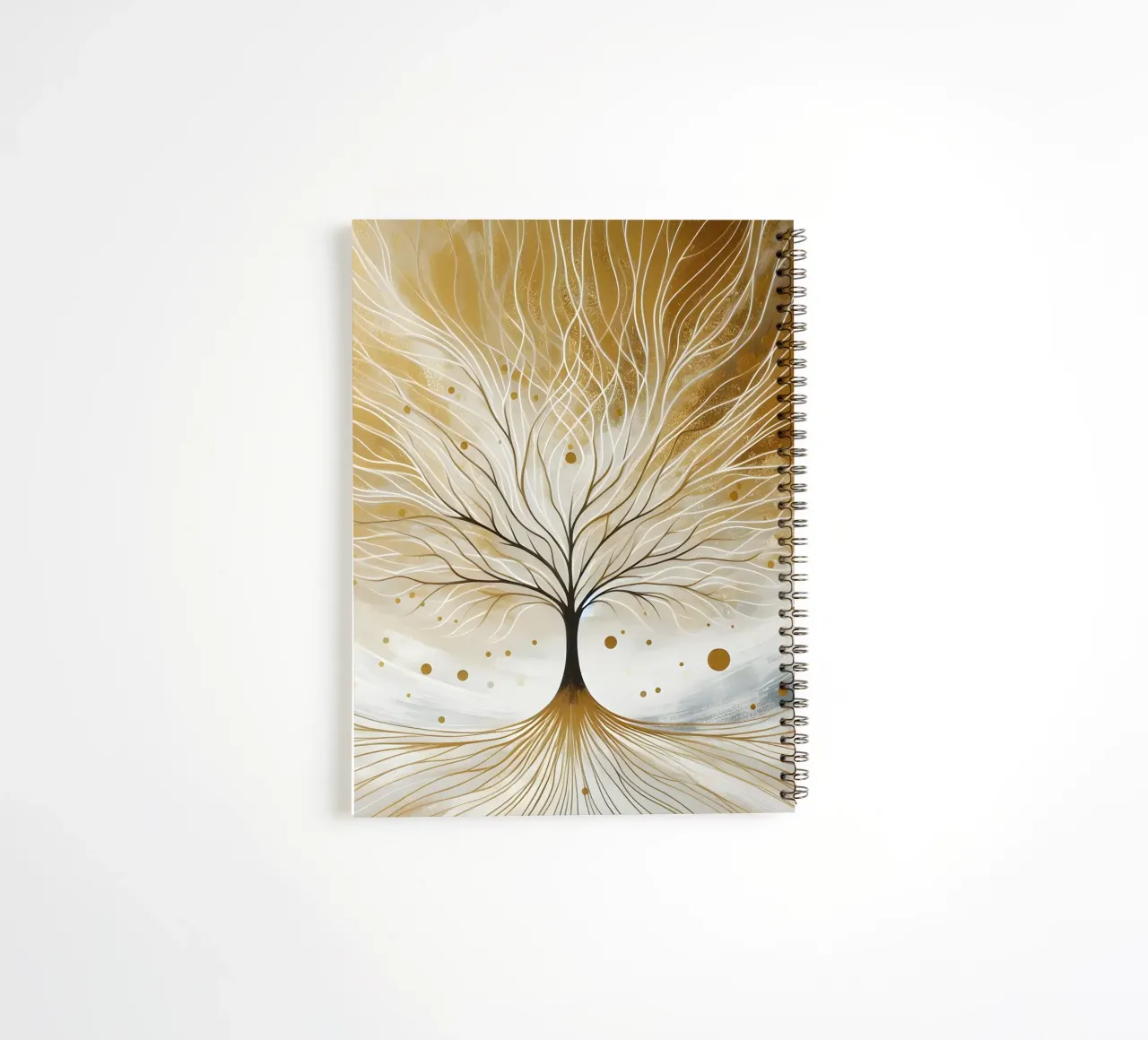 Tree - gold spiral notebook by spiritual