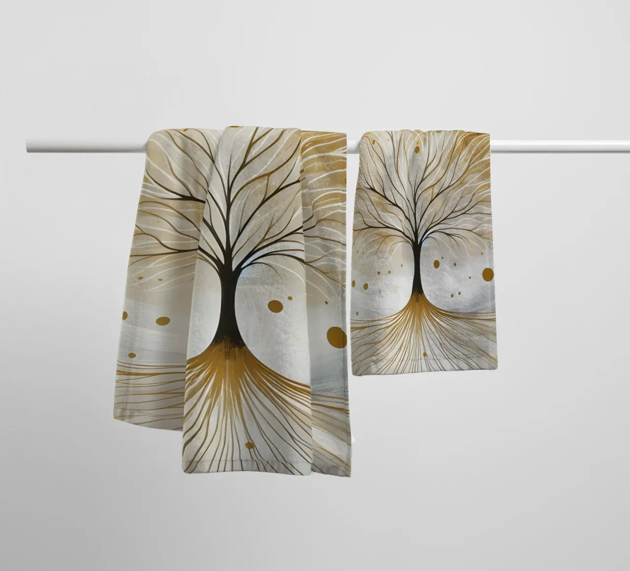 Tree - gold towel by spiritual
