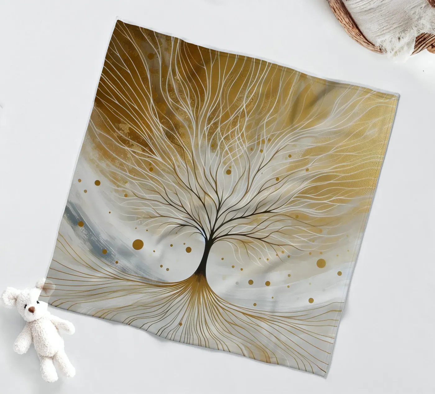 Tree - gold Fleecedecke von spiritual