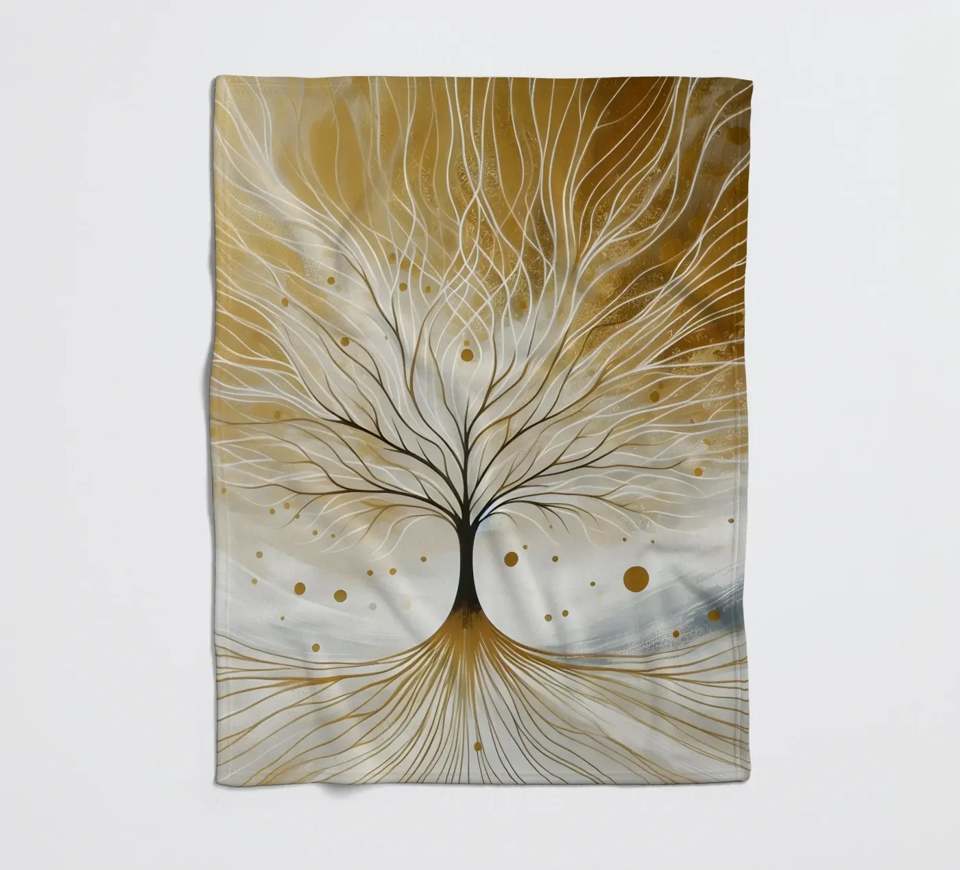 Tree - gold Fleecedecke von spiritual