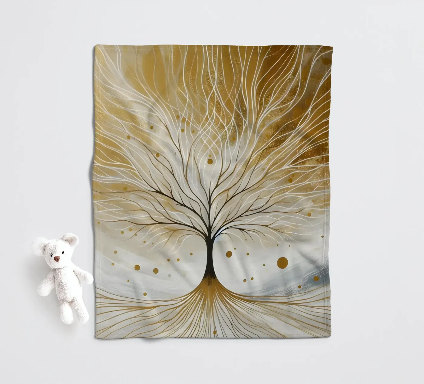 Tree - gold Fleecedecke von spiritual