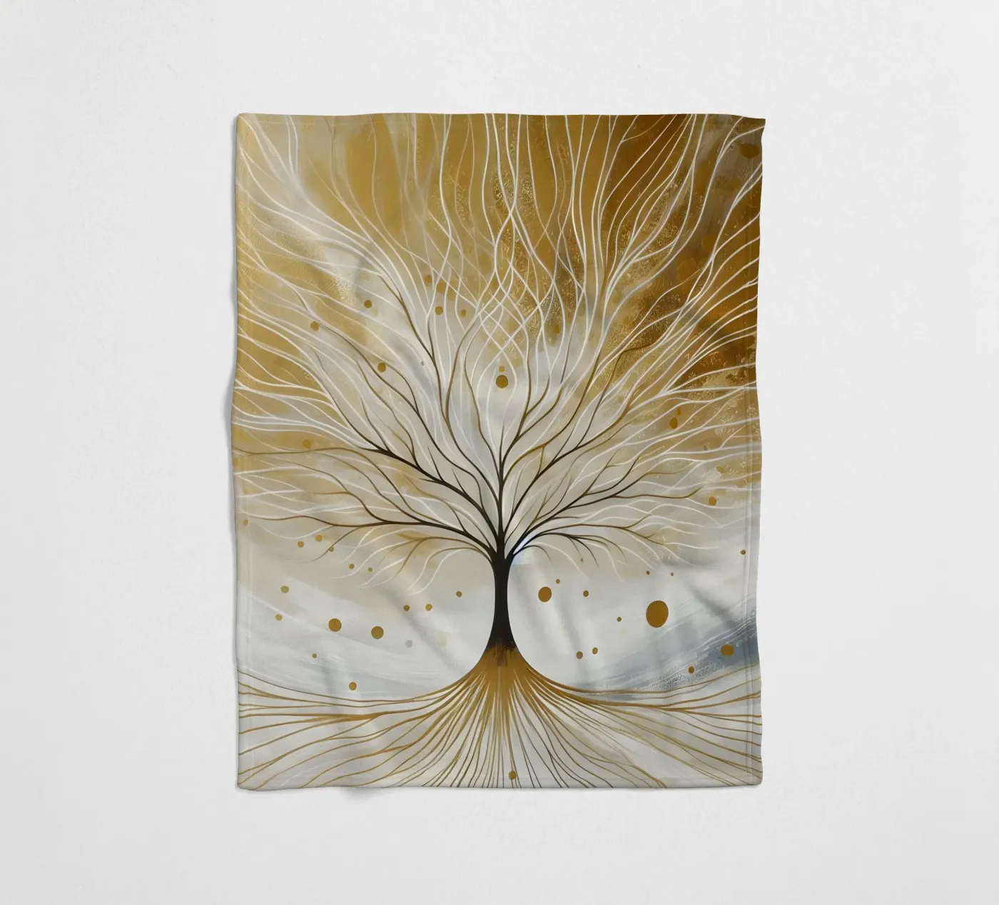 Tree - gold Fleecedecke von spiritual