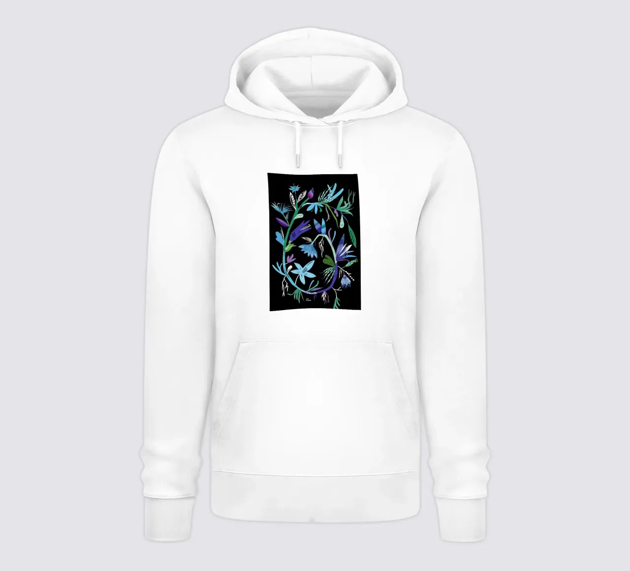 Botanica Clematis Black felpa con cappuccio da Liga Kitchen