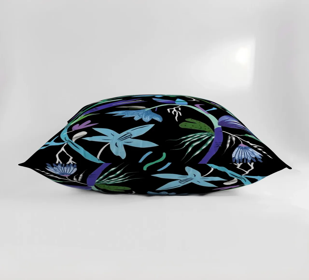 Botanica Clematis Black decorative cushion by Liga Kitchen