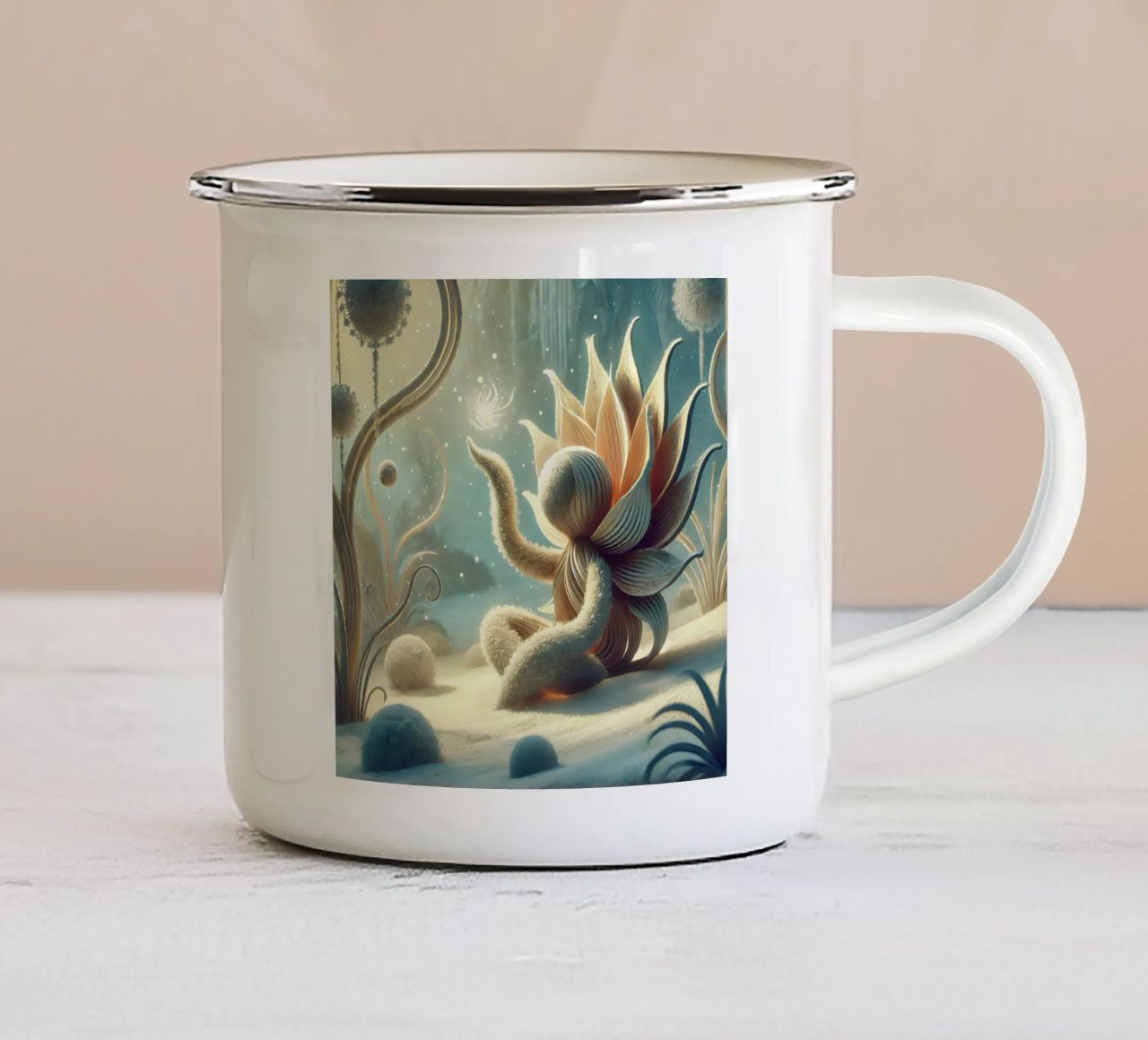 Ramoscello tazza in smalto da Twinkle Art Studio