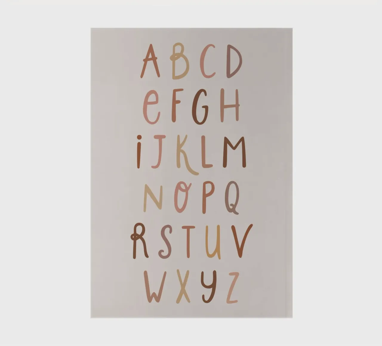 Alphabet Poster, Kids Nursery Print, Children's Poster carnet de notes