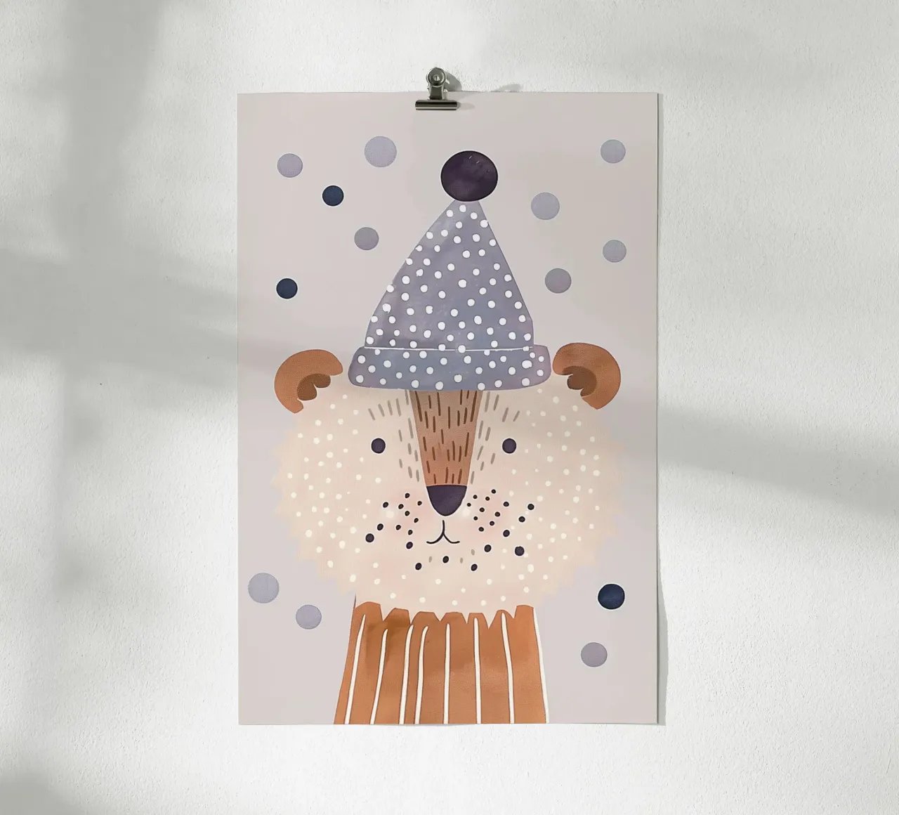 Animal Nursery Print for Kids Simpática ilustración para cuarto de juegos poster de Little Lola
