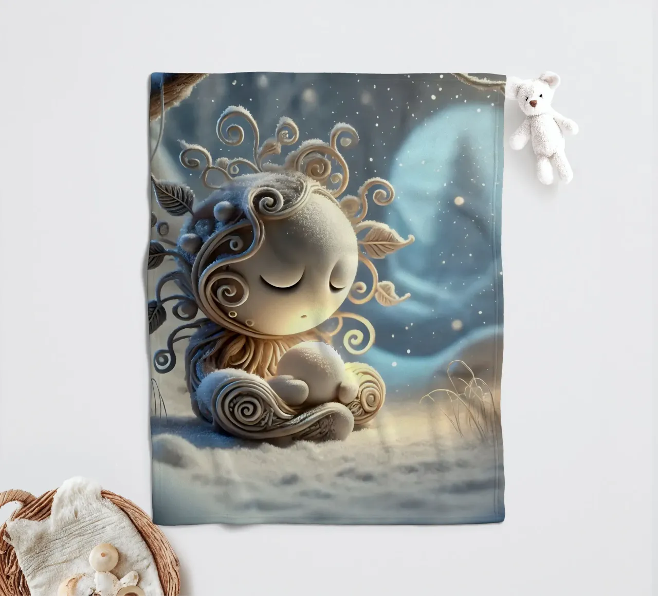 Twiglet coperta in pile da Twinkle Art Studio