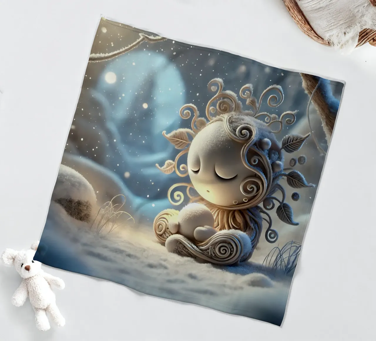 Twiglet coperta in pile da Twinkle Art Studio