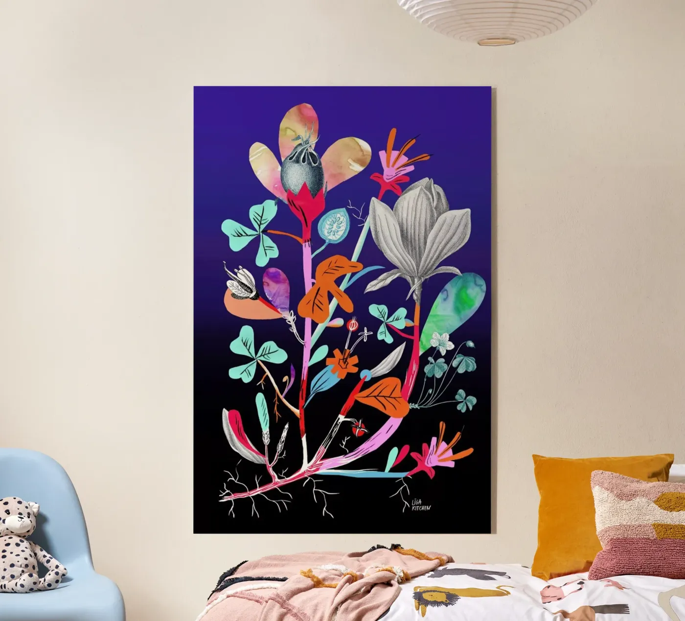 Botanica Blue plexiglass da Liga Kitchen