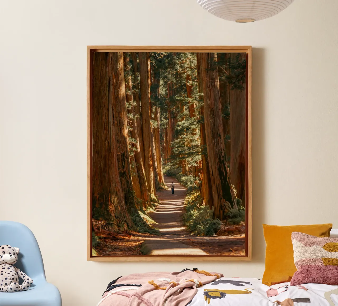 Togakushi Shrine Cedar Tree Tunnel - Nagano, Japan canvas with Floater frame by Marcel Bisig