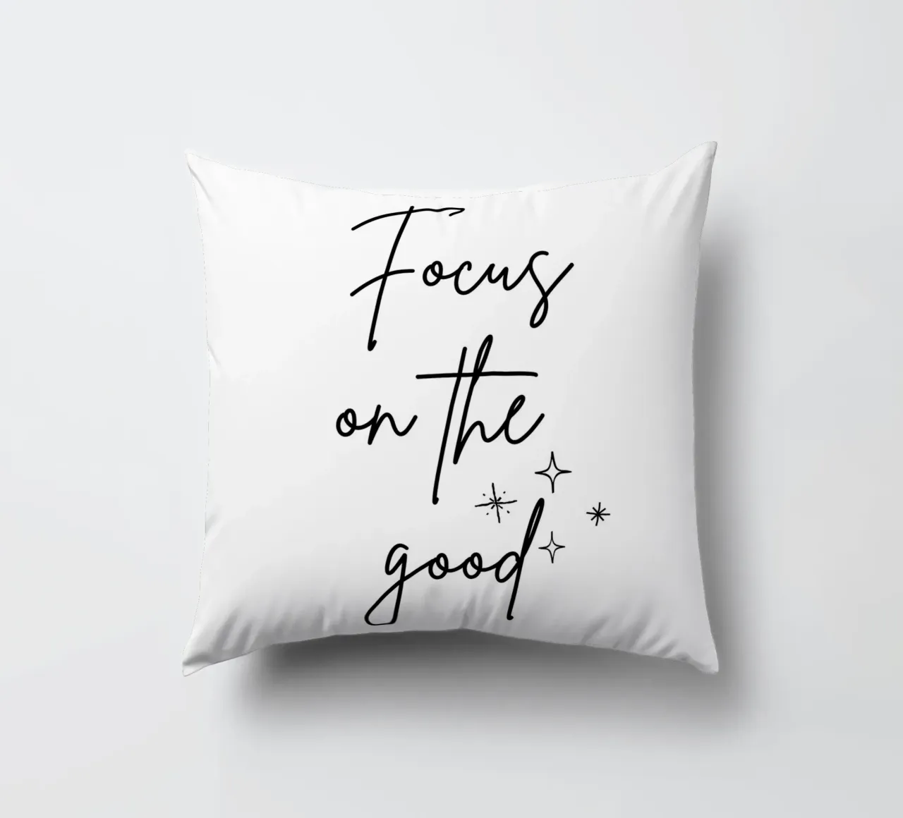 Zitat: Focus on the good. cuscino da designsbysophia