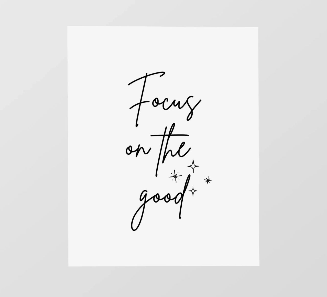 Zitat: Focus on the good. telo in pvc da designsbysophia