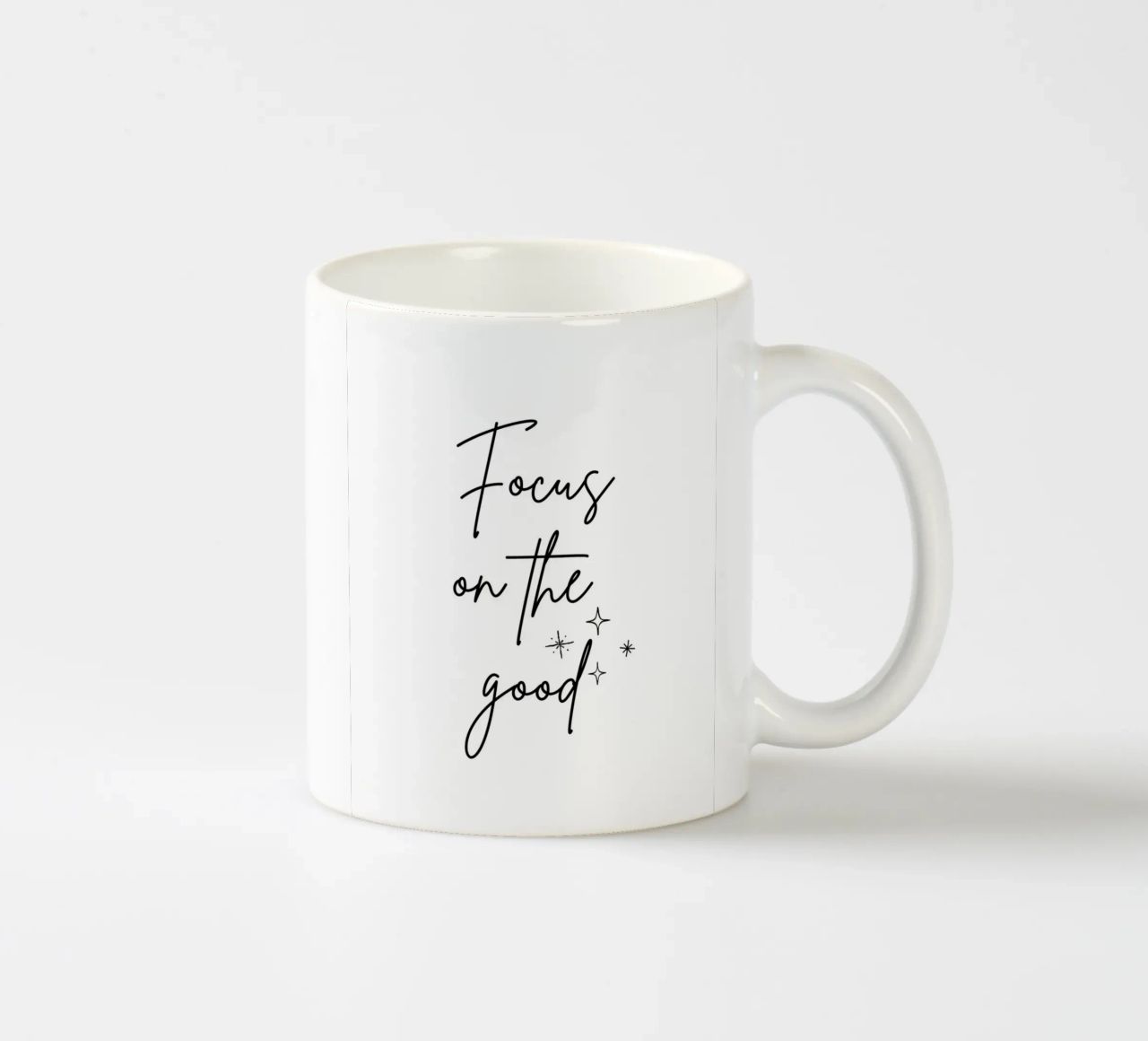 Zitat: Focus on the good. tazza in ceramica da designsbysophia