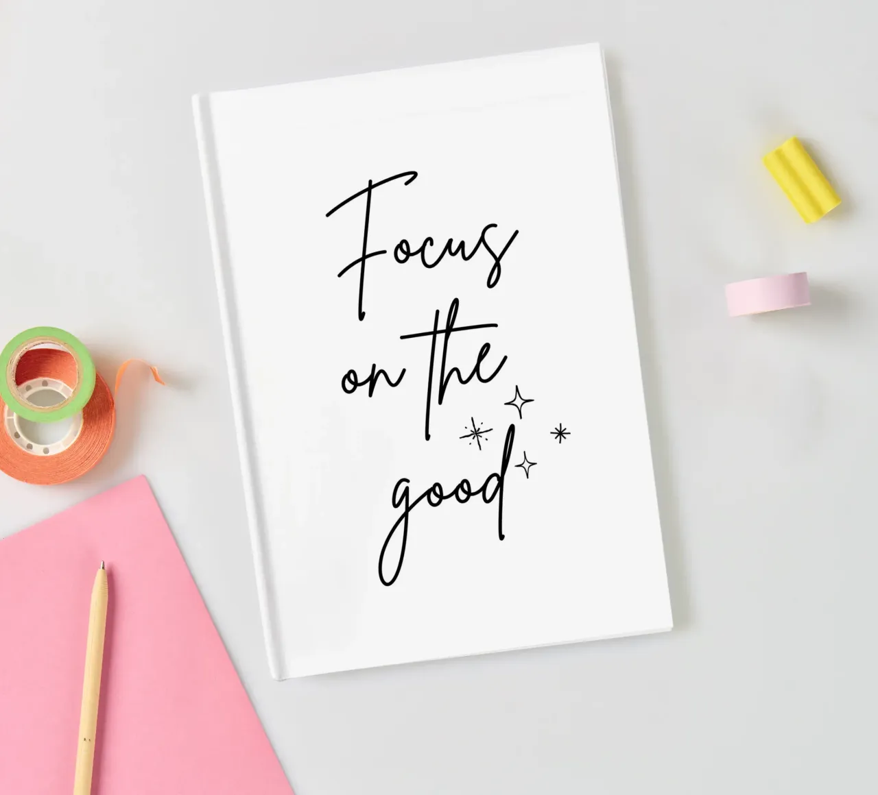 Zitat: Focus on the good. notebook by designsbysophia