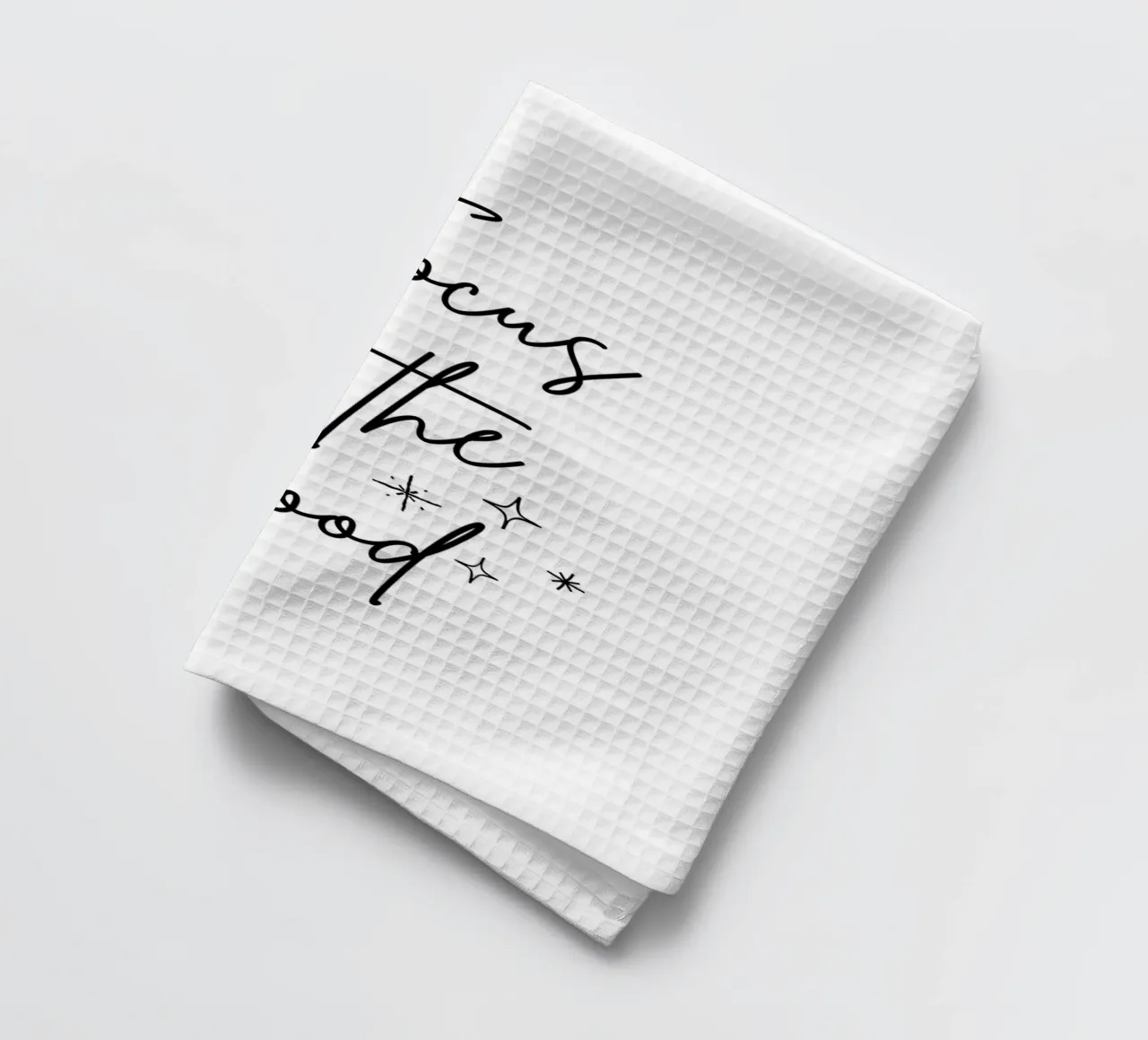 Zitat: Focus on the good. canovaccio da cucina da designsbysophia